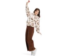 Roxy - Polaire oversize à col zippé - Jive Talking Bonded Egret Hibi Square pour Femme - Taille M - Beige Beige M