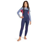Roxy Junior Prologue 4/3mm Back Zip Wetsuit - Dark Denim - Lightweight - HYDROWRAP Adjustable Neck Closure