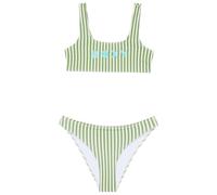 Roxy - Kid's Bico Active RG Bralette Set - Bikini - 12 Years - oil green vert moda stripe