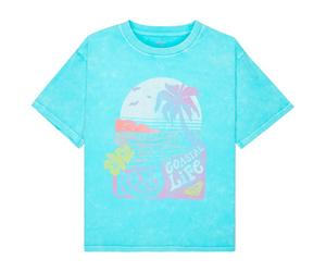 Roxy - Kid's Eveoversize Washed - T-shirt - 14 Years - XL - aqua splash