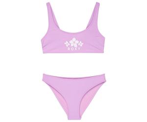 Roxy - Kid's Solid Active RG Bralette Set - Bikini - 14 Years - crocus petal