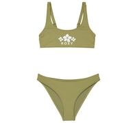 Roxy - Kid's Solid Active RG Bralette Set - Bikini - 14 Years - oil green