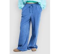 Roxy Lekeitio Knit - Easy Wear/Coupe Confortable - Pantalon en Velours côtelé - Femme - M - Bleu