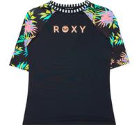 Roxy - Lycra à manches courtes - Roxy Active Rashguard SS Lycra Anthracite Aquarelle Active Rg - Taille Enfant 8 ans - Noir Noir 8 ans