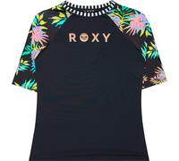 Roxy - Lycra à manches courtes - Roxy Active Rashguard SS Lycra Anthracite Aquarelle Active Rg - Taille Enfant 14 ans - Noir Noir 14 ans