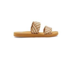 ROXY Mule 'Porto' beige / blanc naturel, Taille 42