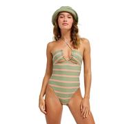 Roxy - Ocean Dreamer Hl One Piece - Maillot de bain 1 pièce femme Oil Green Say It With Stripes - L