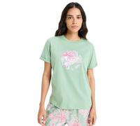 Roxy Oceanregular Round Hibiscus - Short Sleeves T-Shirt for Women - T-Shirt à Manches Courtes - Femme - XS - Vert