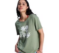 Roxy Oceanwave Regular Slub - T-Shirt à Manches Courtes - Femme - M - Vert