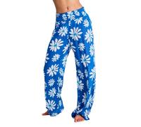 Roxy – Pantalon Along The Sunset – Viscose froissée confortable – Dutch Blue Flower Soul – Taille S