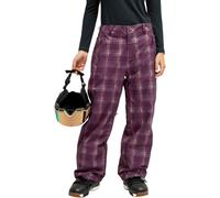 Roxy - Pantalon de ski/snowboard - Steepland Pant Blackberry Wine Chill Checkmat pour Femme - Taille L - Bordeaux Bordeaux L