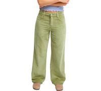 Roxy - Pantalon en velours côtelé - Down Patrol Corduroy Pant Oil Green pour Femme en Coton - Taille 31 US - Kaki Kaki 31 US