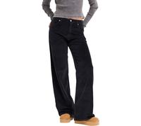 Roxy - Pantalon en velours côtelé - Surf Crush Cord Pant Anthracite en Coton - Taille L - Noir Noir L