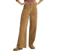 Roxy - Pantalon en velours côtelé - Surf On Cloud Cord Pant Woodsmoke pour Femme en Coton - Taille 28 US - Marron Marron 28 US