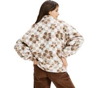 Roxy - Polaire oversize à col zippé - Jive Talking Bonded Egret Hibi Square pour Femme - Taille XS - Beige Beige XS