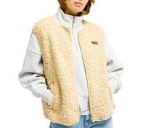 Roxy - Polaire sans manches zippée - Best Town Vest Pebble Outline Mo pour Femme - Taille L - Beige Beige L