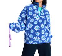 Roxy - Polaire sherpa à col montant zippé - Jive Talking Bonded Fleece Coconut Milk Flower Soul pour Femme - Taille XS - Beige Beige XS