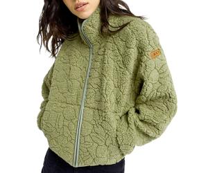 Roxy - Polaire zippée - Blurry Cloud Polar Oil Green Outline Mo en Nylon - Taille M - Vert Vert M