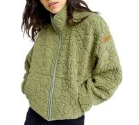 Roxy - Polaire zippée - Blurry Cloud Polar Oil Green Outline Mo pour Femme en Nylon - Taille M - Vert Vert M