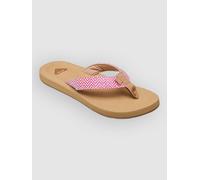 Roxy Porto Raffia Sandales rouge 7.0