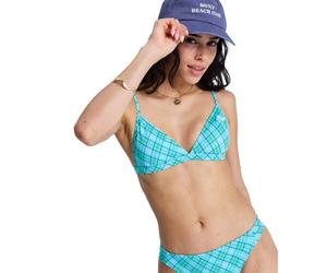Roxy - Print Essentials Fixed Tri - Haut de bikini femme Katydid As If Plaid - M