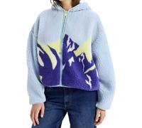 Roxy - Pull à capuche en polaire - Chloe Kim Print Polar Ice Water pour Femme - Taille L - Bleu Bleu L