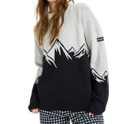 Roxy - Pull jacquard - Cozy Sound Anthracite Wind Swept Floral pour Femme en Coton - Taille XS - Blanc Blanc XS