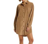 Roxy - Robe en velours côtelé - Wavy Lights Dress Woodsmoke en Coton - Taille XS - Marron Marron XS