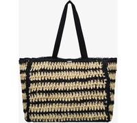 Roxy Roxy Black Into The Mystic Stripe Crochet Beach Tote Bag