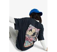 Roxy Roxy Black Talloversize Washed Backprint Graphic Short Sleeve T-Shirt