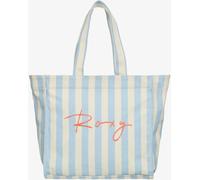 Roxy Roxy Blue Fairy Mist Stripe Logo Tote Bag