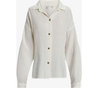 Roxy Roxy Cream Morning Time Long Sleeve 100% Cotton Shirt Cream XS