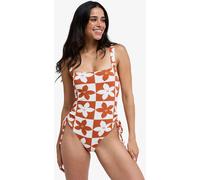 Roxy Roxy Orange Floral Hazy Days Square Neck Swimsuit