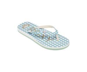 Roxy Sandales Pebbles pour fille, Blue Plaid White, 31 EU