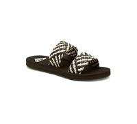 Roxy Femme Porto Slide II Sandale, Noir/Blanc, 38 EU