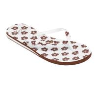 Roxy Sandales Portofino pour femme, marron clair et blanc, 42 EU