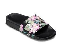 Roxy Sandales Rg Slippy II pour fille, Pochoir noir et rose, 28 EU