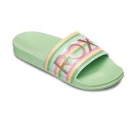 Roxy Sandales Slippy II pour femme, à rayures vertes, 38 EU, Rayures vertes., 38 EU