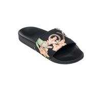 Roxy Sandales Slippy II pour femme, noir/vert, 38 EU, Imprimé noir et vert, 38 EU