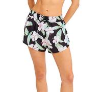 Roxy - Short de bain - No Bad Waves Printed Boardshorts Anthracite Spring Charming pour Femme - Taille L - Noir Noir L