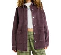 Roxy - Surchemise en velours côtelé - Kick Back Washed Cord Shirt Huckleberry pour Femme en Coton - Taille M - Violet Violet M