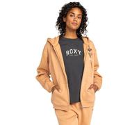 Roxy Surf Stoked Zipped Brushed Sweatshirt, Camel, XS Women's