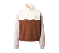 ROXY Sweat-shirt 'VIEW POINT BLOC' beige / brun foncé / lilas, Taille XS