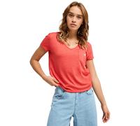 T-shirt col v sérigraphie au dos femme Roxy Laguna Green Rouge XS