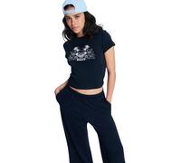 ROXY T-shirt 'Beach Love' gris clair / noir, Taille L