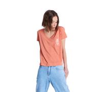 Roxy - Women's Laguna Green V Neck - T-shirt - M - apricot brandy