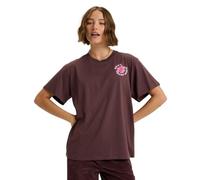 Roxy T-Shirt Manche Courtes HANGLOOSE The Sky Femme Rouge XXL