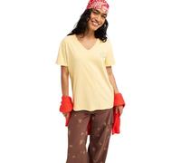 Roxy T-Shirt Manche Courtes VL Slow Life V Neck Jaune