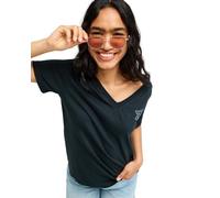Roxy T-Shirt Manche Courtes VL Slow Life V Neck Noir