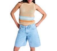 Roxy - T-shirt urbain en coton - Sandy Shells Tricot Top Pebble pour Femme en Coton - Taille L - Beige Beige L